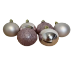 Decoratieve kerstballen rosé goud assorti-kerstdecoratie-zerostock-opkoper