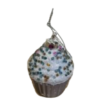 Cupcake hanger lichtblauw glitter - Kerstdecoratie - zerostock - opkoper