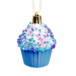 Cupcake hanger lichtblauw glitter - Kerstdecoratie - zerostock - opkoper