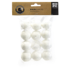 Set van 12 Witte Kerstballen met Subtiele Glitterafwerking- Zerostock- Opkoper