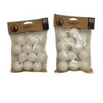 Set van 12 Witte Kerstballen met Subtiele Glitterafwerking- Zerostocks - Opkoper