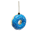 Blauwe donut kersthanger met sprinkles - Zerostock-Opkoper