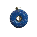 Blauwe donut kersthanger met sprinkles - Zerostock- Opkoper