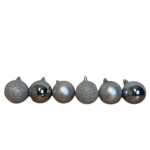 Set van 6 Zilverkleurige Kerstballen - Zerostock - Opkoper