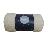 Groothandel Zachte Crème Plaid van 100% Gerecycled Polyester – 130 x 160 cm - Woontextiel - zerostock- opkoper